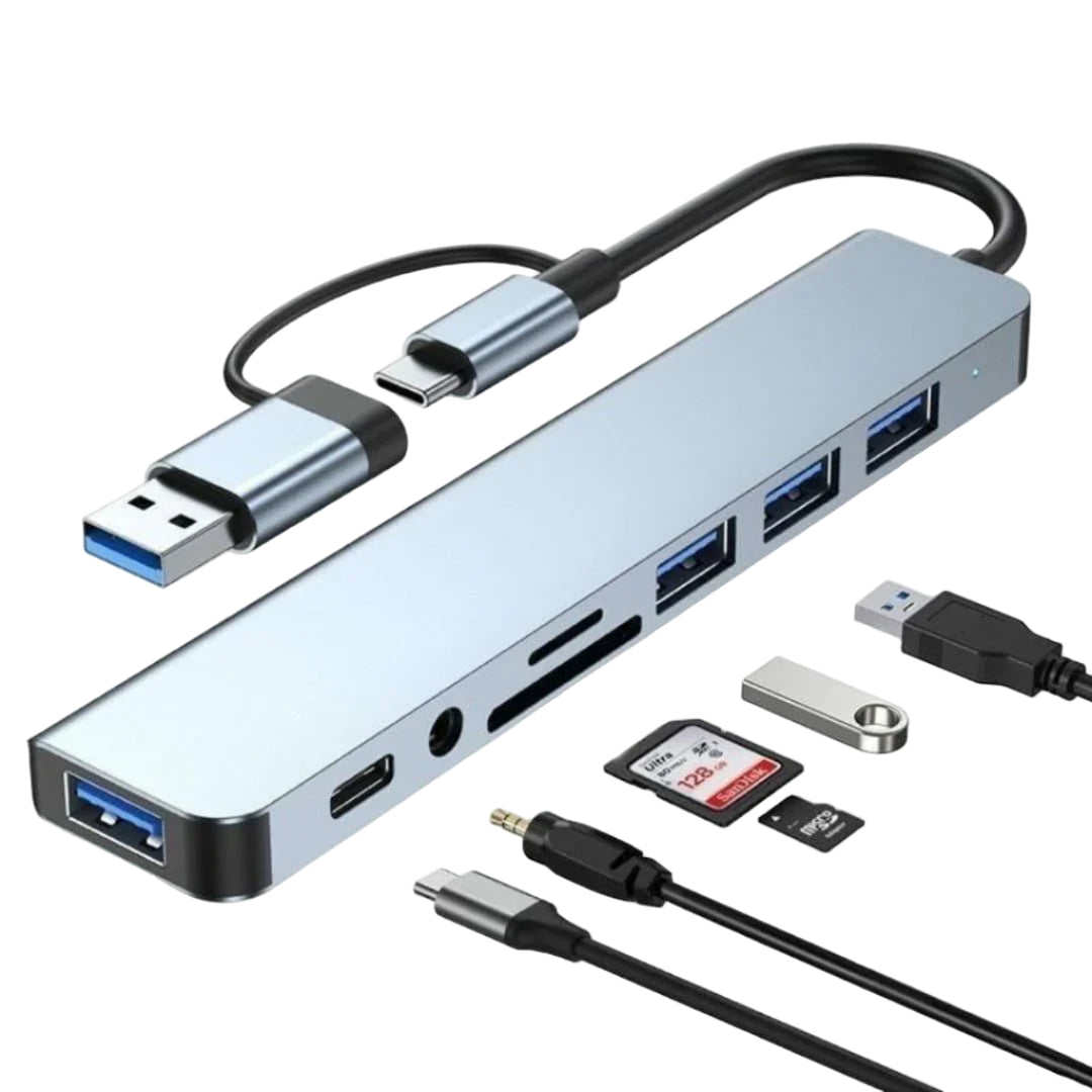 8 in 1 Type C hub Hdmi Type C Hub Brand new - Happydeals.lk