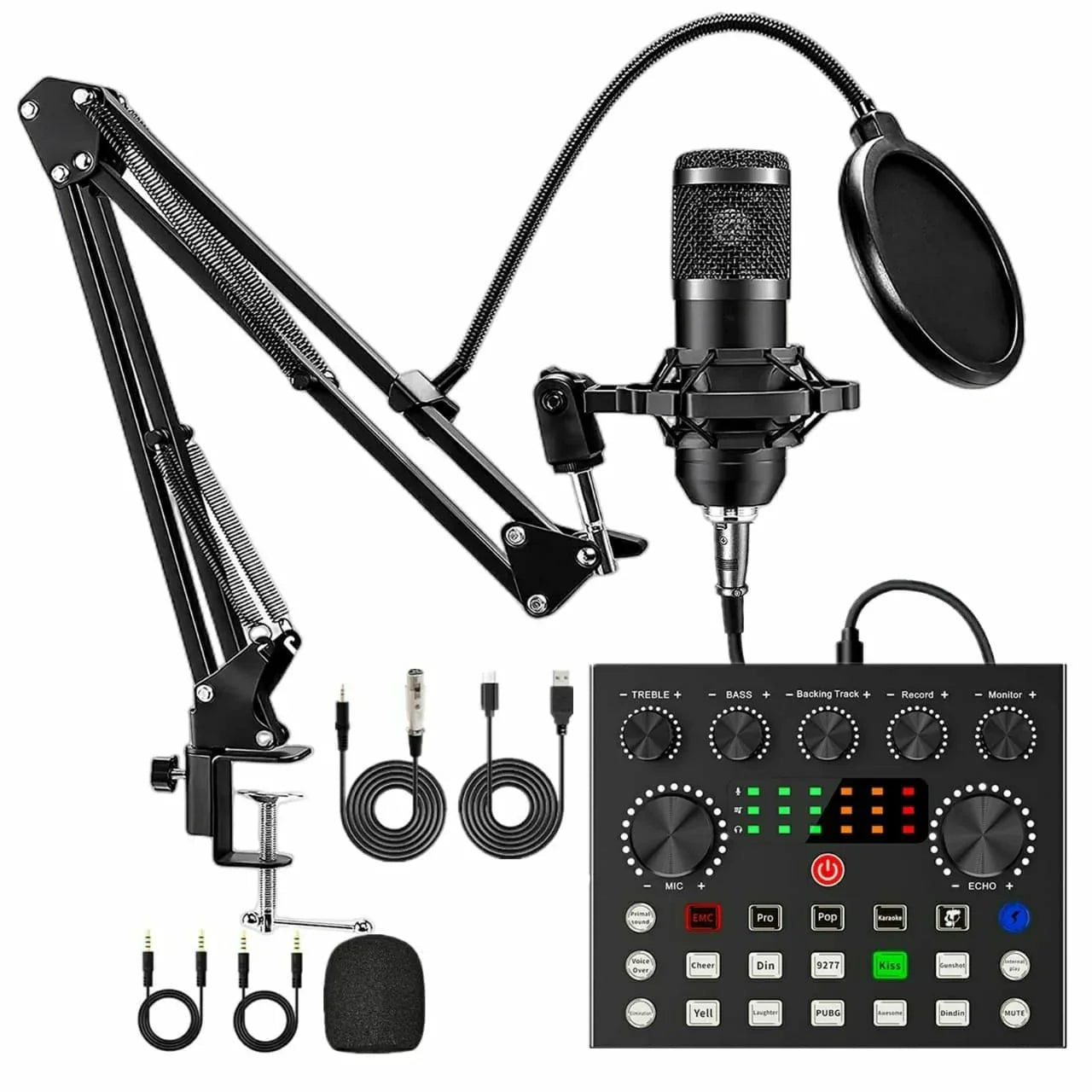 Bm800 microphone With V8s Sound Card - Happydeals.lk