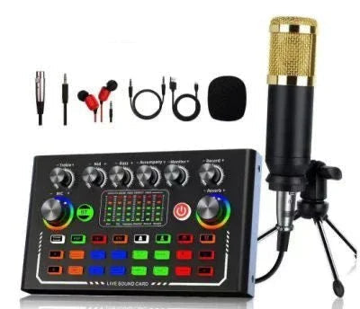 F009 +Bm800 Condenser MICROPHONE Brandnew - Happydeals.lk
