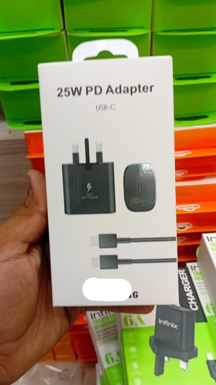 Samsung 25w pd adapter Type Brandnew - Happydeals.lk