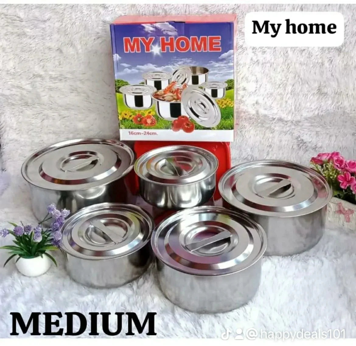 Stainless steel pot new - Happydeals.lk