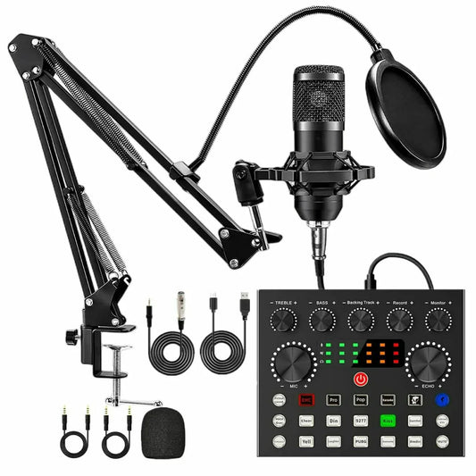 Bm800 microphone With V8s Sound Card - Happy Deals
