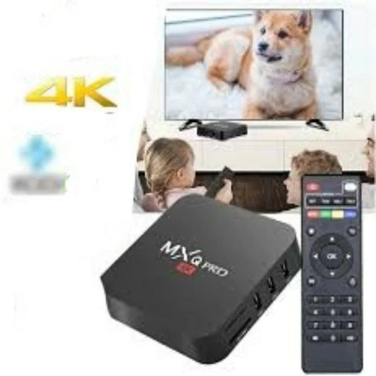 Buy Smart TV Box MXQ Pro: 4K Resolution, Infrared Remote, 4 High Speed USB Ports - Happy Deals