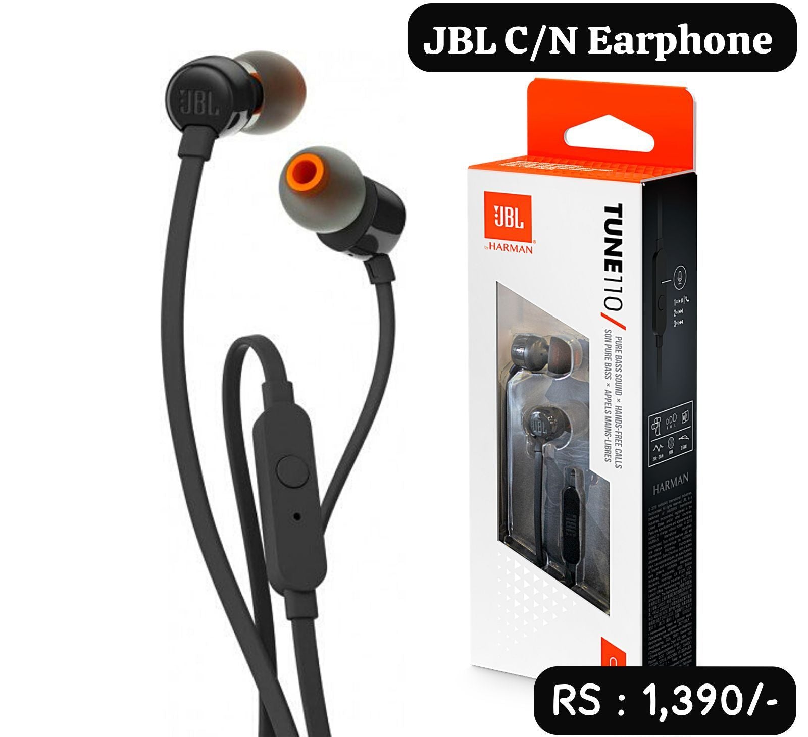 Jbl tune 110 wired Headset Brandnew - Happydeals.lk
