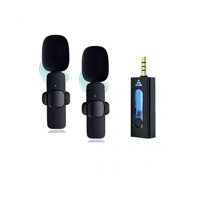 K35 Dual Wireless microphone 3,5mm Brandnew - Happy Deals