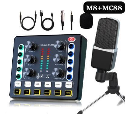 M8 +Mc88 Condencer Microphone Brandnew - Happydeals.lk