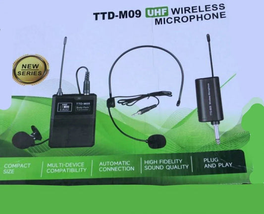 TTD M09 UHF Wireless Head professional Microphone - Happy Deals